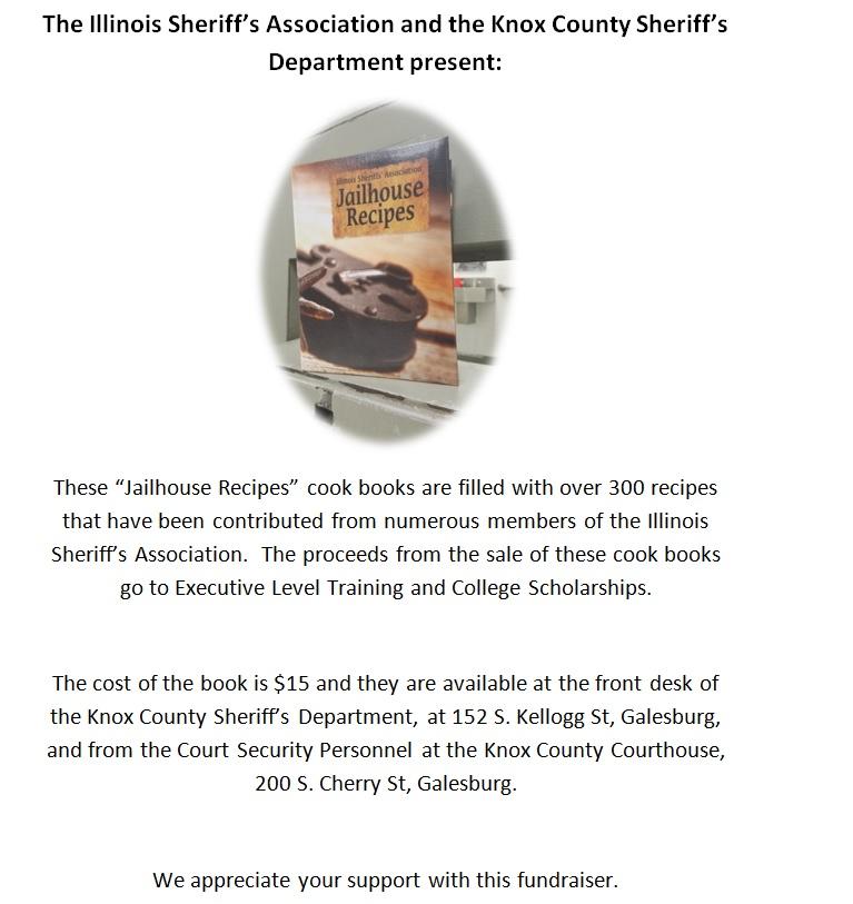 Illinois Sheriffs association Cook Book on Sale!