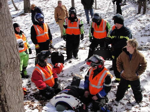 snow mobile search and rescue team