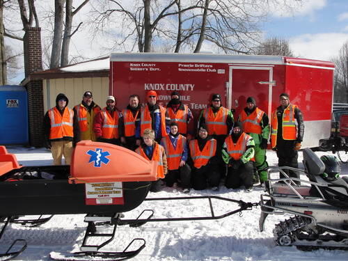 snow mobile search and rescue team